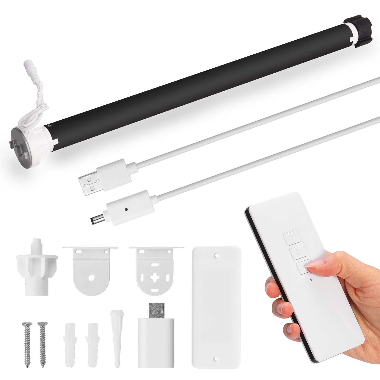 Tuya WiFi Tubular Intelligent Rechargable Curtain Motor for 38mm Tube Intelligent Electric Curtain Motors for Alexa Google | Fugo Best