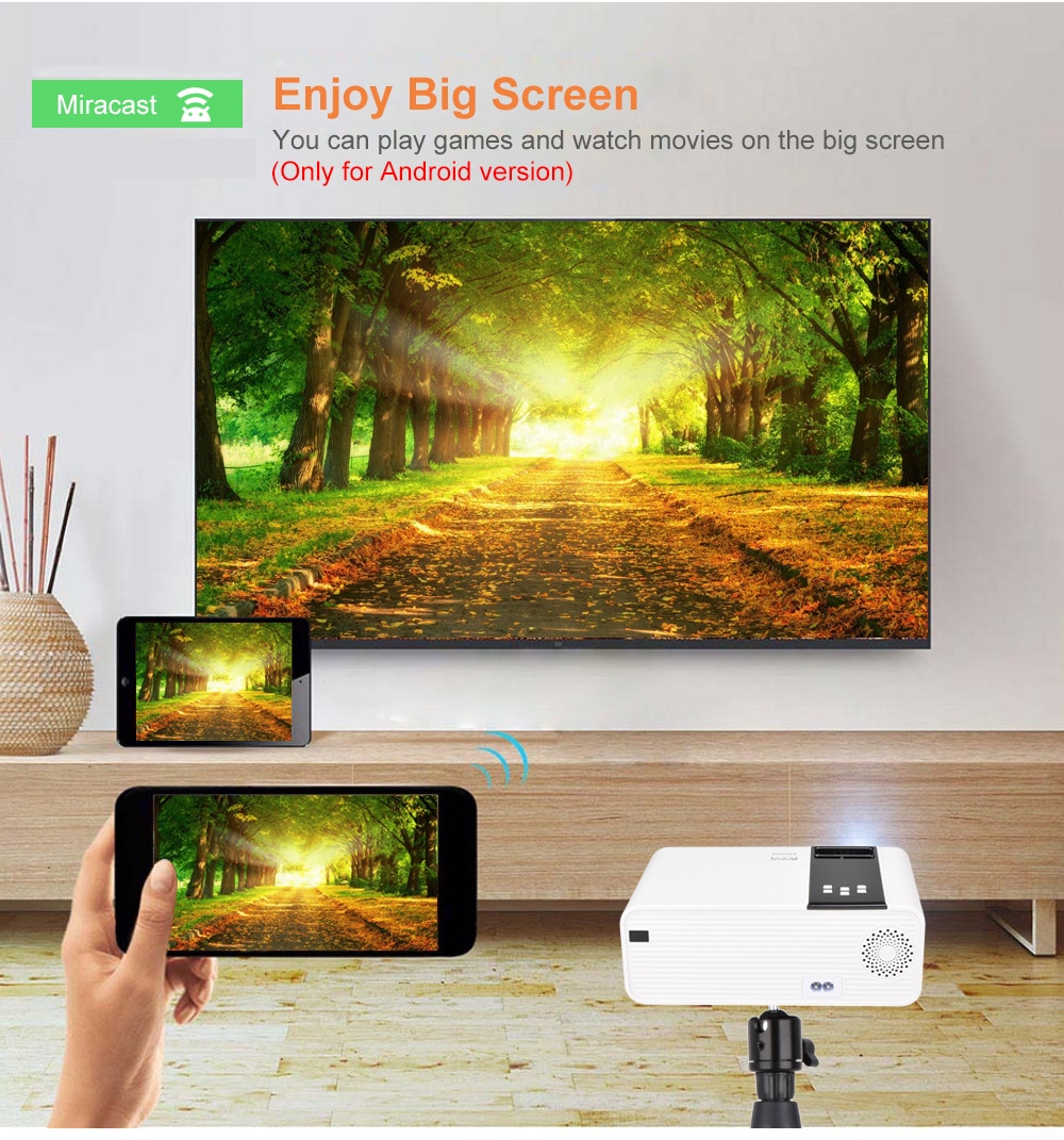 ThundeaL HD Mini Projector TD90 Native 1280 x 720P LED Android WiFi Projector Video Home Cinema 3D Smart Movie Game Proyector | Fugo Best