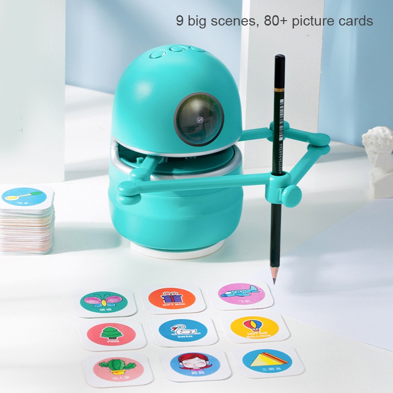 Hot Selling Quincy Magic Q Drawing Robot Kids Educational Toys Student Learning Draw Tools Robot Puzzle Toys kids Birthday Gift | Fugo Best