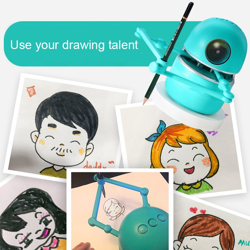 Hot Selling Quincy Magic Q Drawing Robot Kids Educational Toys Student Learning Draw Tools Robot Puzzle Toys kids Birthday Gift | Fugo Best