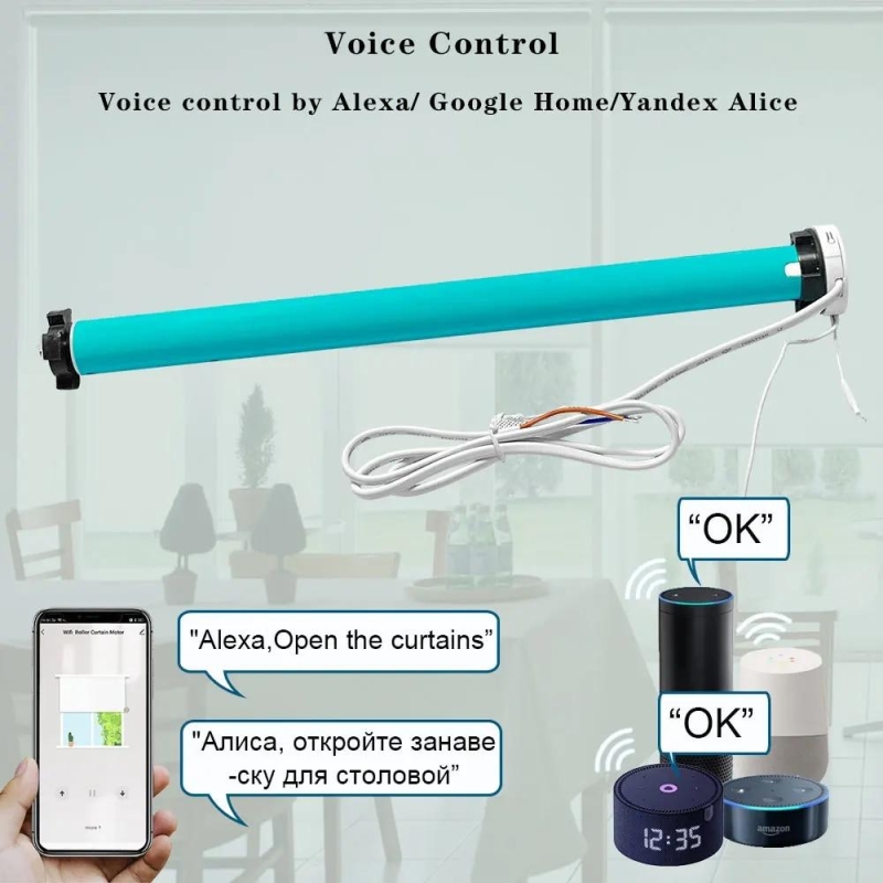 Tuya Zigbee Smart Curtains Motor Roller Blinds Diameter Tubular Electric Shutter For 38mm Alexa Motorized Shade Blackout Curtain | Fugo Best