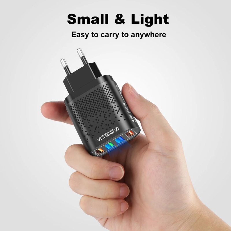 3.1A USB Charger Mobile Phone Adapter 4 Ports Multi Charger UK/US Plug Wall Charger For Huawei Xiaomi Redmi POCO Tablets Laptops | Fugo Best