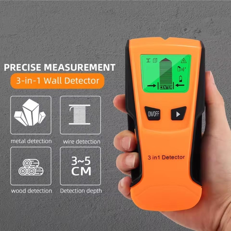 3 in 1 Wall Metal Detector Depth Professional Find Metal Wood Studs AC Voltage Live Wire Detect Wall Scanner Electric Box Finder | Fugo Best