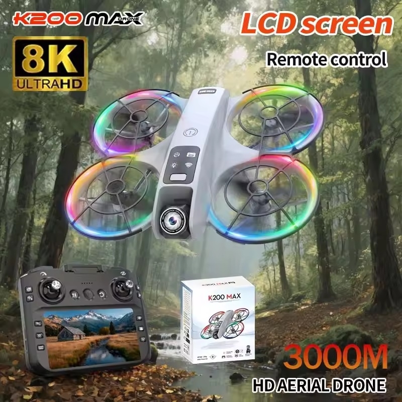 K200 MAX 8K HD Drone 5KM FPV Transmission With Optical Flow Positioning Obstacle Avoidance for Professional Aerial Photography | Fugo Best