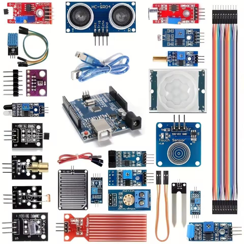 22-in-1 Sensor Module Kit, Project Starter Set Compatible with UNO R3, Nano V3.0, Mega 2560, Mega328, Raspberry Pi | Fugo Best