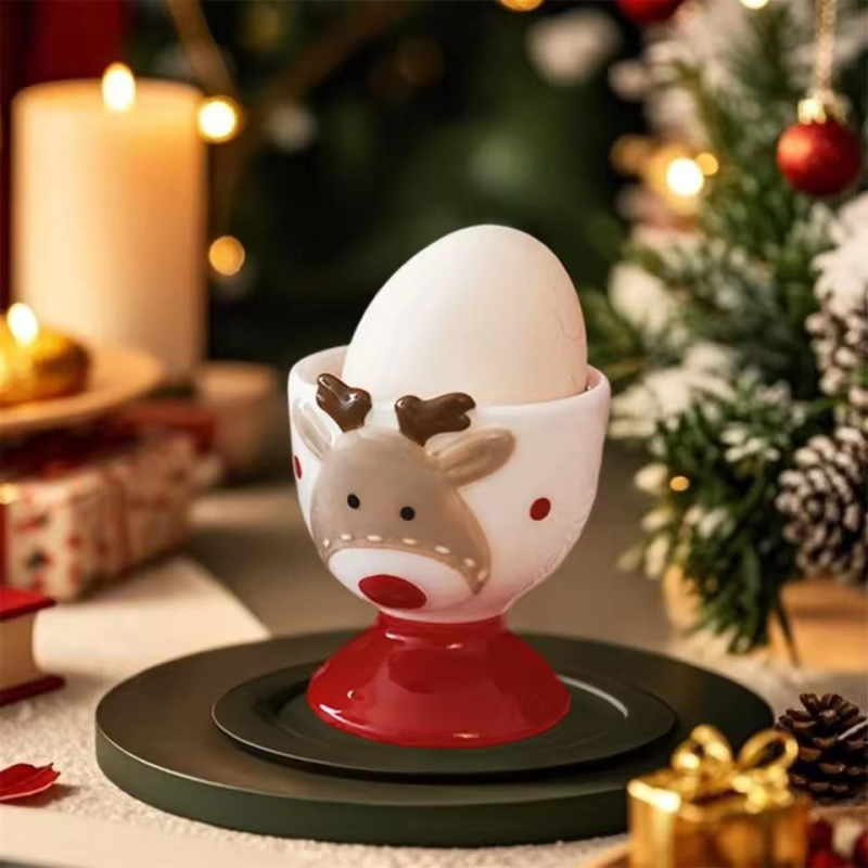 Festive Christmas Ceramic Mug Set with Adorable Santa and Reindeer Design for Home Kitchen Holiday Decor | Fugo Best