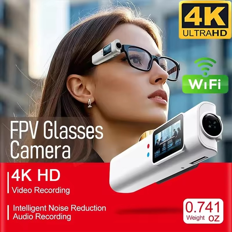 2026 FPV Eyeglasses 4K Video Shooting Micro-camera HD WiFi Intelligent Headset Glasses Video&Sound Recording WiFi APP | Fugo Best