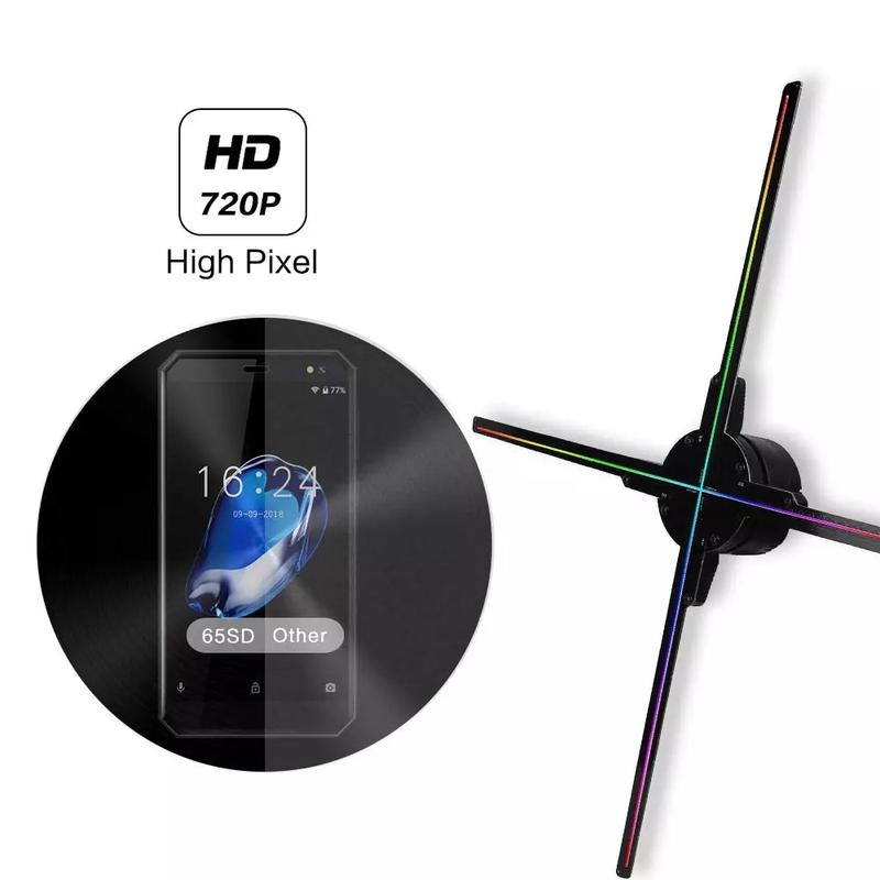 Updating 50CM 4 fan hologram fan light with wifi control 3D hologram Advertising Display LED Fan hologram Imaging for holiday | Fugo Best