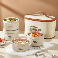 Thermal Insulation Lunch Box 316 Stainless Steel Bento Box Portable Circular Office Student Seal Microwavable Food Container | Fugo Best