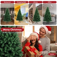1.2/1.5/1.8/2/2.1/2.3M Christmas Tree Artificial Christmas Tree Fake Fluffy Xmas Trees Holiday Decor with Metal Foldable Stand | Fugo Best