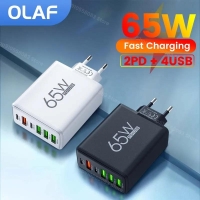 65W Fast Charger UK Plug EU US Plug 2 Ports Type C 4 Ports USB PD Fast Charger Power Adapter For iPhone 15 14 13 Xiaomi Samsung | Fugo Best