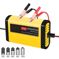 Full Automatic Car Battery Charger Digital LCD Display 2A Fast Charging 3 Stages Lead Acid AGM GEL Battery-chargers | Fugo Best