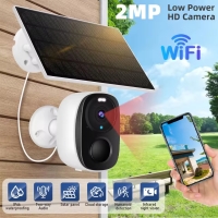 WiFi Camera Outdoor 2MP HD Wireless Solar Security Cameras Surveillance Color Night Vision Waterproof Camera Built-in Battery | Fugo Best