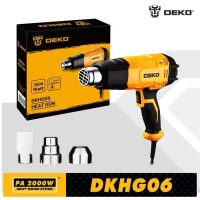 DEKO DKHG06 2000W Heat Gun 2 Temperature Adjustment 3 Accessories Advanced Electric Hot Air Gun Electric Tools | Fugo Best