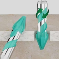 Ultra-High Hardness Sawtooth Drill Bit Four-Edged Hexagonal Shank Eccentric Drill Bit Serrated Skewed Head 6mm to 12mm Sizes | Fugo Best