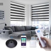 Remote Automatic Electric Fabric Customize Blackout Luxury Wifi Control Zebra Blinds | Fugo Best